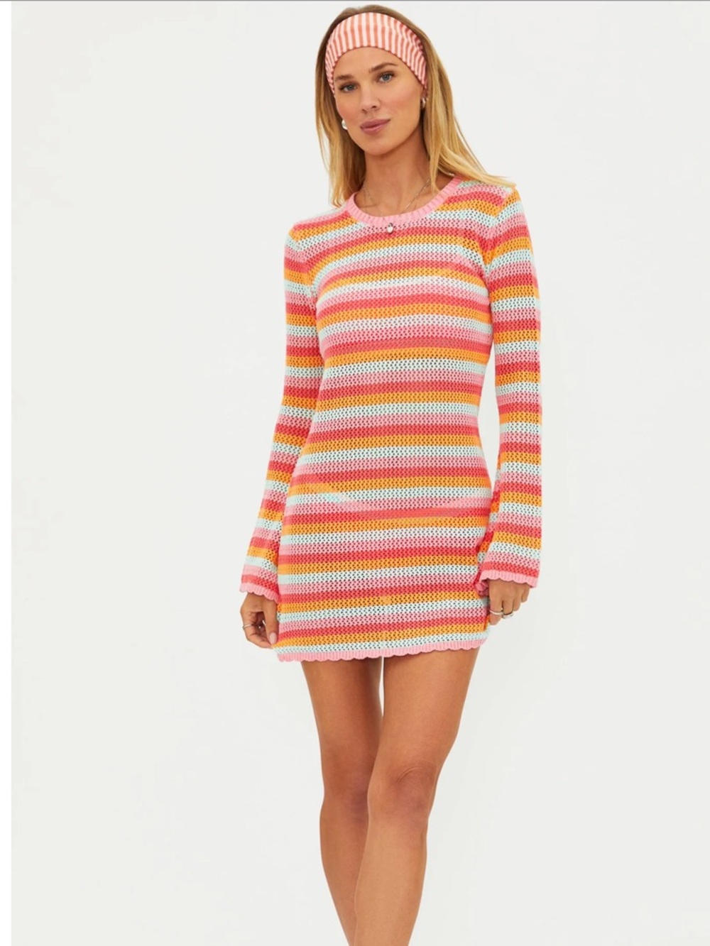 Beach Riot Libbi Dress Guava Jelly Crochet